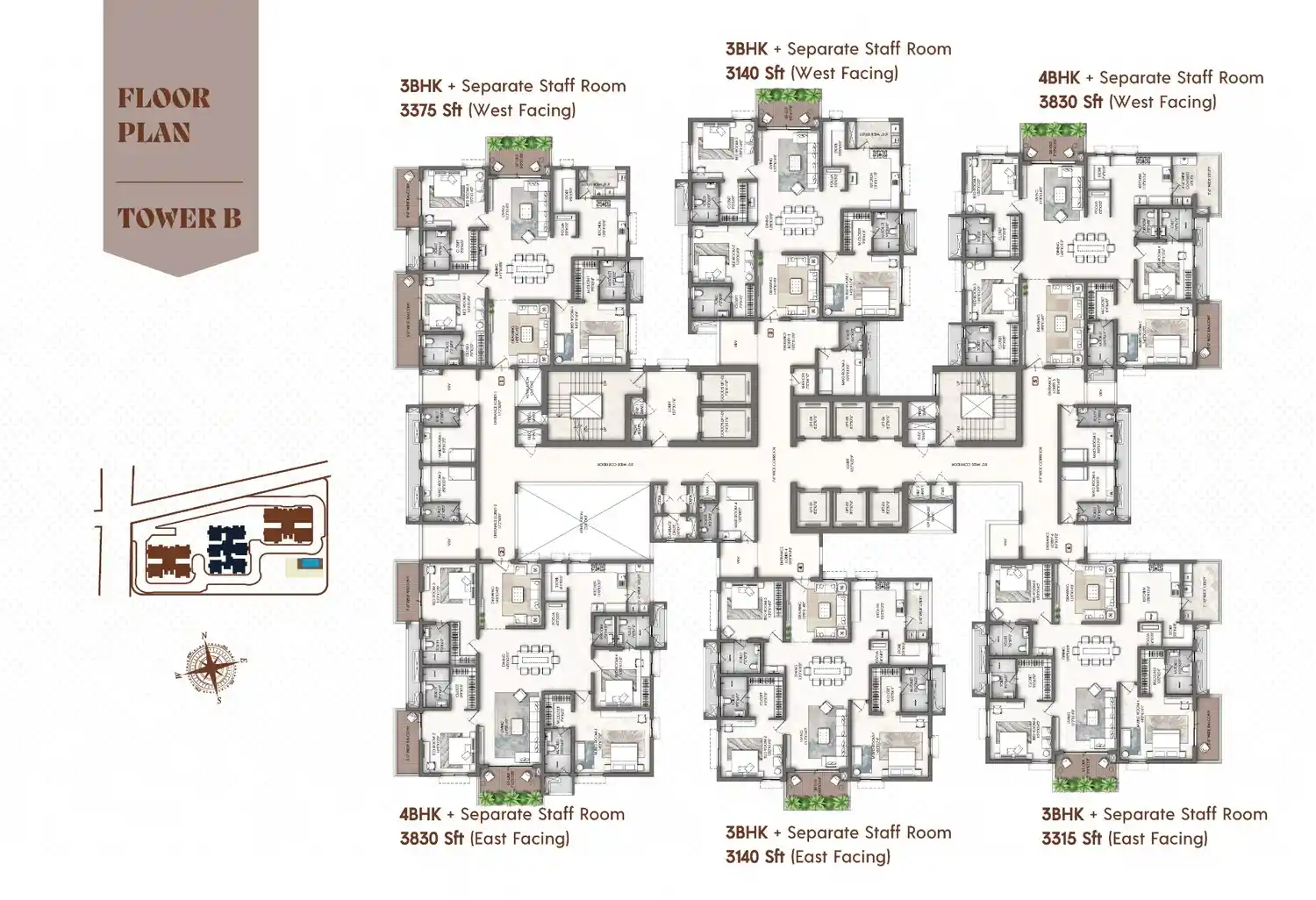 DS MAX Sky Sisira 2 BHK floor plan design